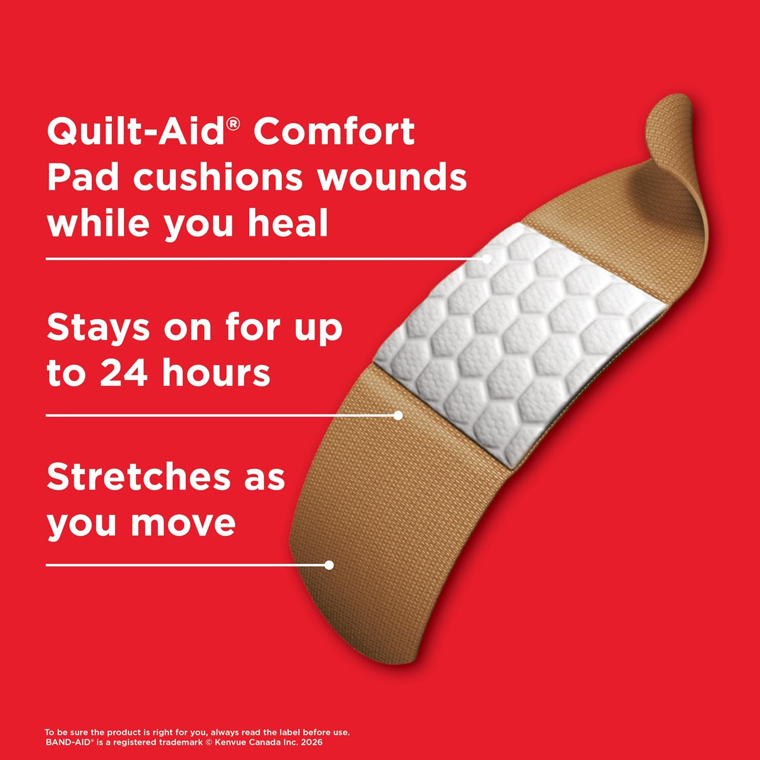 BAND-AID Brand Flexible Fabric Adhesive Bandages, All One Size, 8 Count