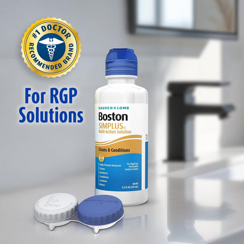 Boston SIMPLUS Multi-Action RGP Contact Lens Solution, 3.5 Fl Oz