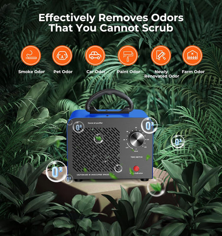 Hadlook Ozone Generator, 48,000mg/h High Capacity O3 Ozone Machine, Blue