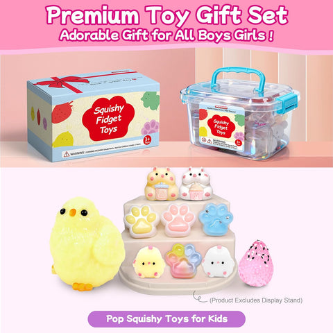 10 Pack Taba Squishy Toys kit with Toy Box-Squeeze Toys Squishy Fun Box
