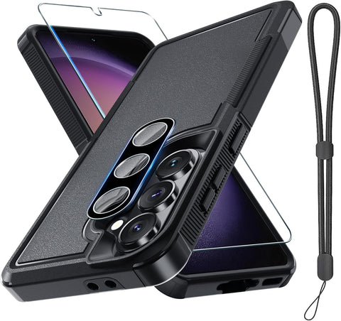 Case for Samsung Galaxy A37 5G Phone with Screen Protector,Black Matte