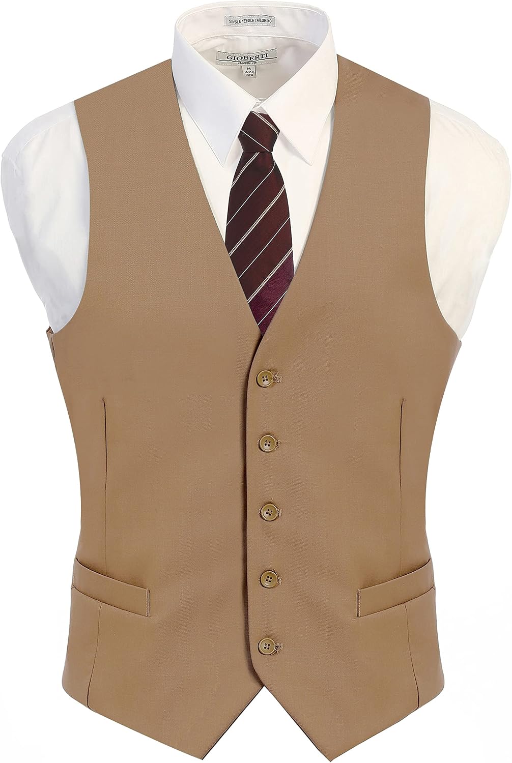 Gioberti Men's Formal Suit Vest Fit for Business or Casual Dress