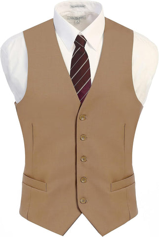 Gioberti Men's Formal Suit Vest Fit for Business or Casual Dress