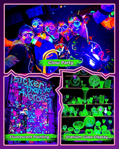 2 Pack 50W LED Black Light, Waterproof Blacklight for Glow Party, Halloween