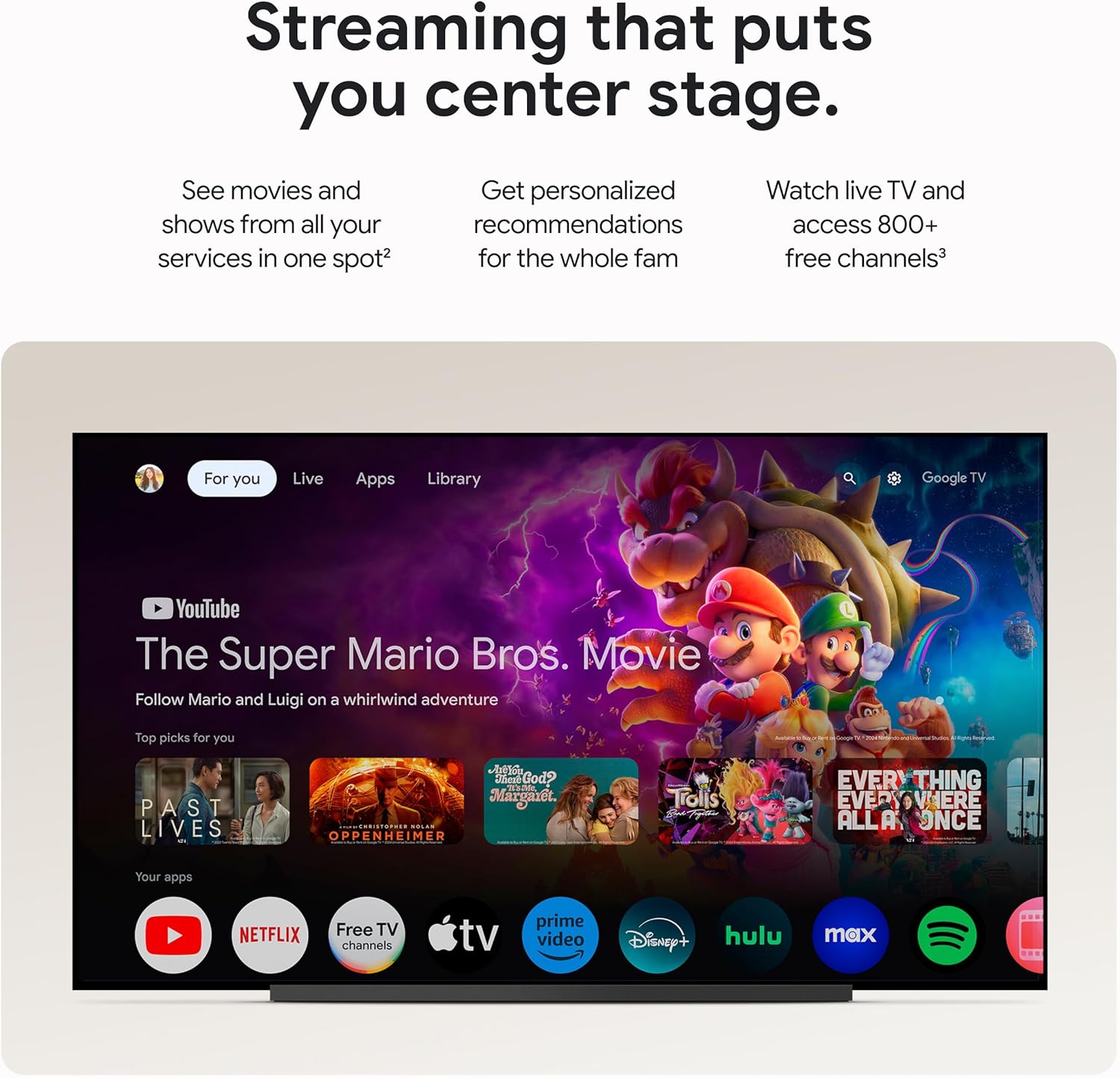 Google TV Streamer 4K - Fast Streaming Entertainment on Your Device with Voice Search Remote - Watch Movies, Shows, Live, and Netflix in HDR - Smart Home Control - 32 GB of Storage - Hazel