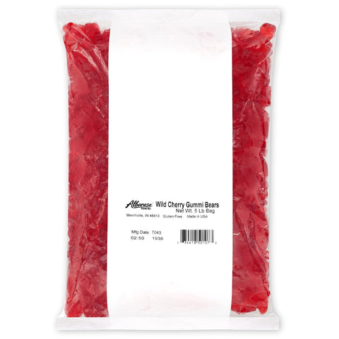 Albanese Candy, Wild Cherry Gummi Bears, 5-pound Bag