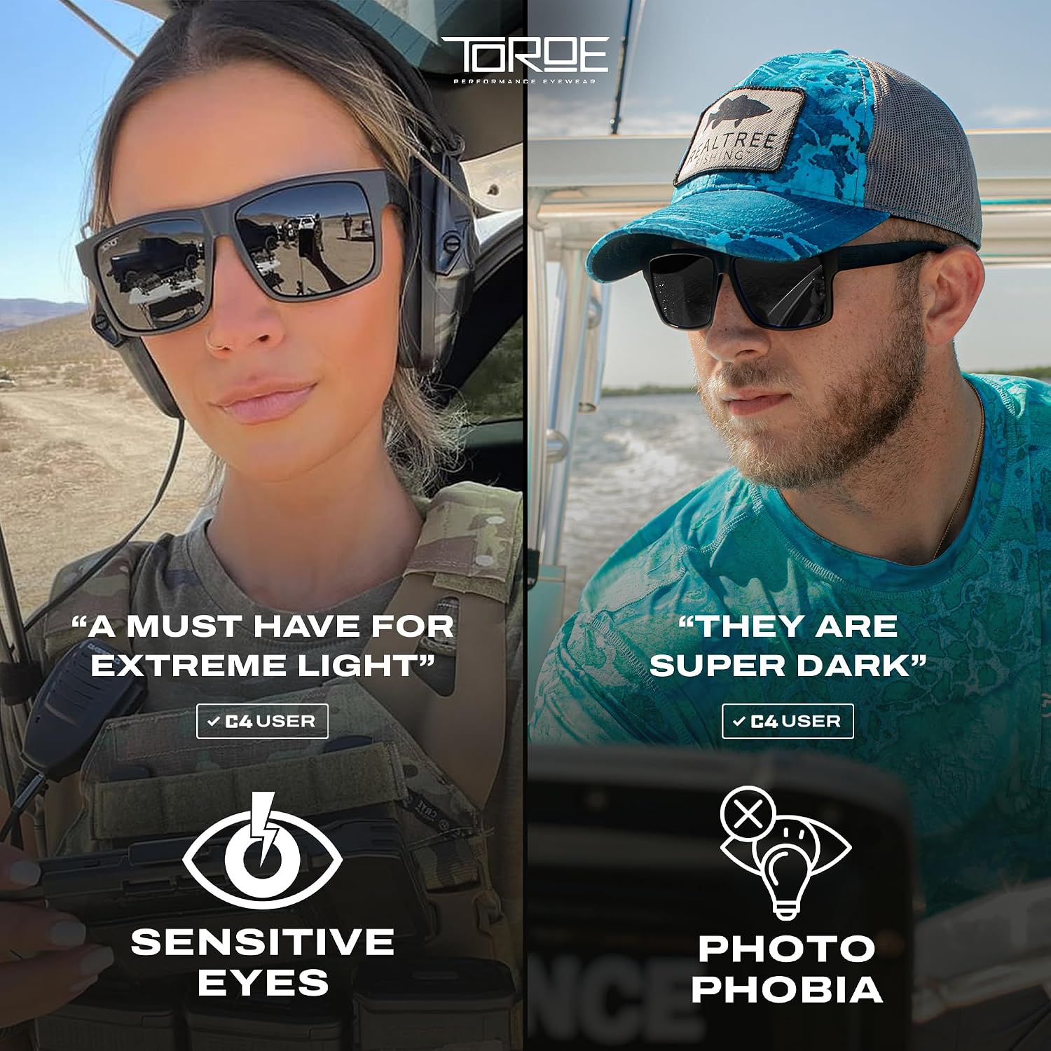TOROE RANGE Matte Polarized Sunglasses