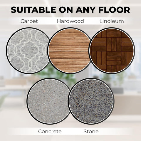 Door Stoppers for Bottom of Door Premium Floor Rubber Door Stop Wedge Made in USA Heavy Duty Honeycomb Design for Carpet, Tile, Ideal for Home, School, Commercial, Gray 2-Pack