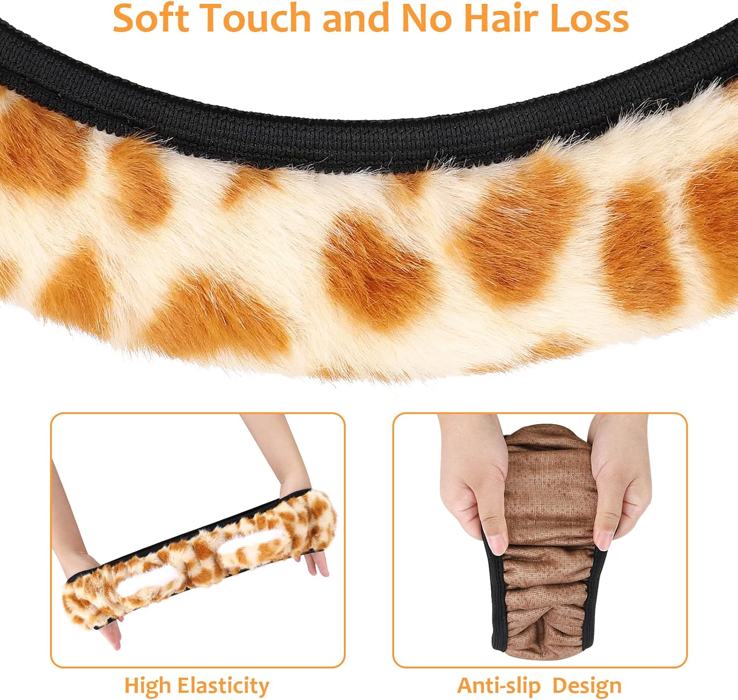 Accmor Fuzzy Leopard Print Car Steering Wheel Cover Women Car Accessories