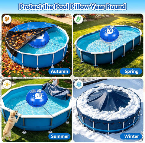 Winter Pool Cover Pillow for Above Ground Pools Leak-Proof 5 FT