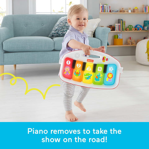 Fisher-Price Deluxe Kick & Play Piano Gym & Maracas, Ages 0+ Months
