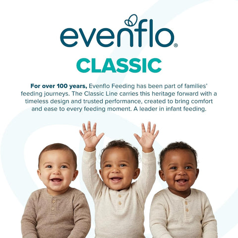 Evenflo Feeding Classic Glass Twist Bottles, 4 Ounce (Pack of 6)