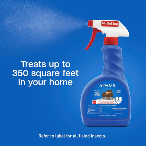 ADAMS Flea & Tick Home Spray for Bed Bugs, Fleas & Ticks, 24 oz