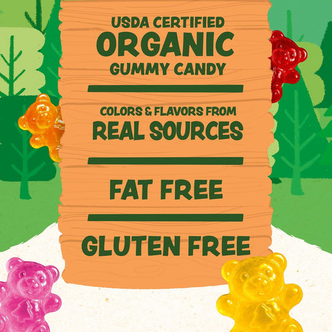 Black Forest Organic Gummy Bears Candy, 8 Ounce Bags (Pack of 6)
