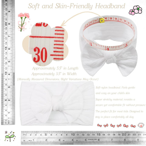 CÉLLOT 10Pcs Super Stretchy Soft Knot Headbands Baby Bows Hair Accessories