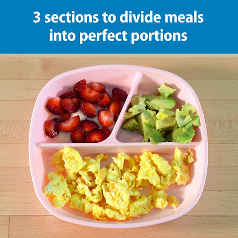 Dr. Brown's No-Slip Divided Suction Plate, Ecru, 1-Pack