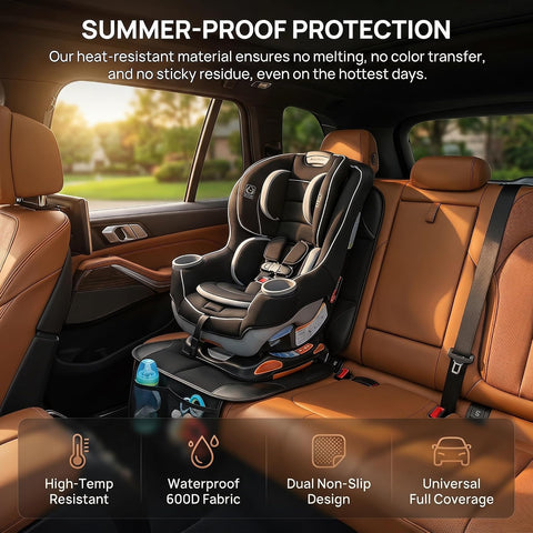 SMART ELF 2 Pack in Gift Box Car Seat Protector (Black)