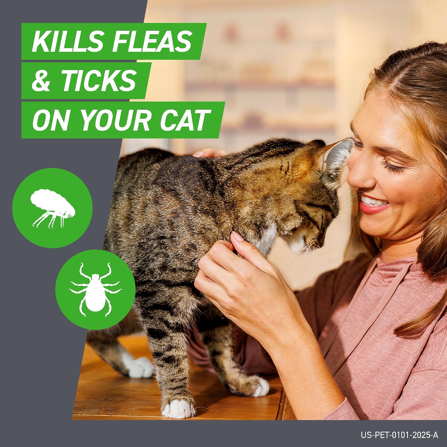 FRONTLINE Plus Flea & Tick Spot Treatment for Cat & Kitten (Green) Count of 3