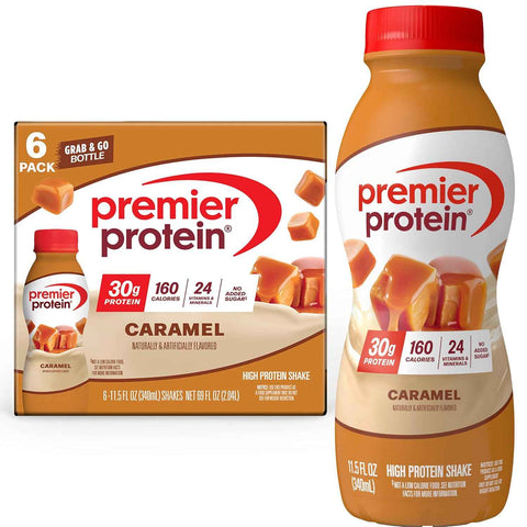 Premier Protein 30g High Protein Shake, Caramel, 6 Pack