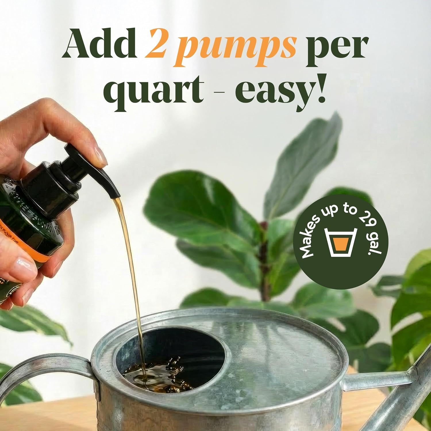 We the Wild Organic Grow Pump & Go | Indoor Plant Food | 16.9 oz