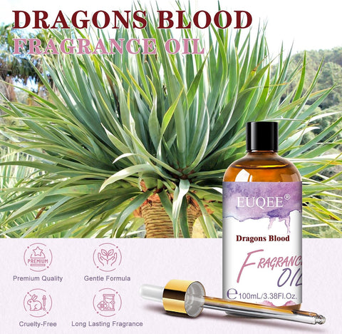 EUQEE 3.38 Fl Oz Dragons Blood Fragrance Oil for Candle Making 100ML