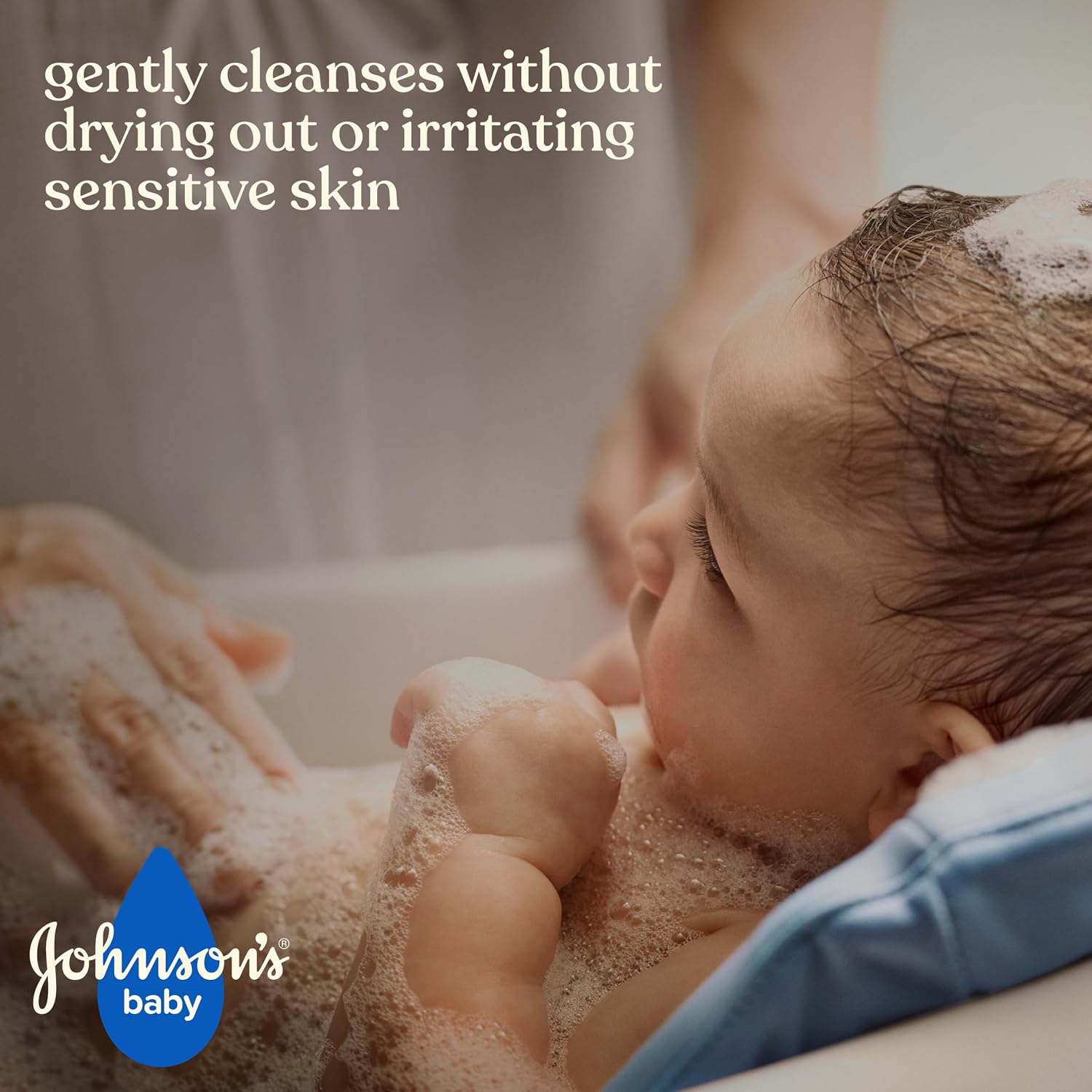 Johnson's Baby Sensitive Care Baby Wash & Shampoo, Light Scent, 13.6 fl oz