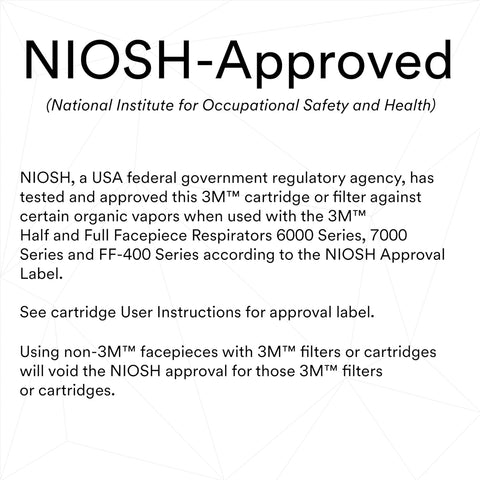 3M P100 Respirator Cartridge/Filter 60923, NIOSH Approved, 1 Pair