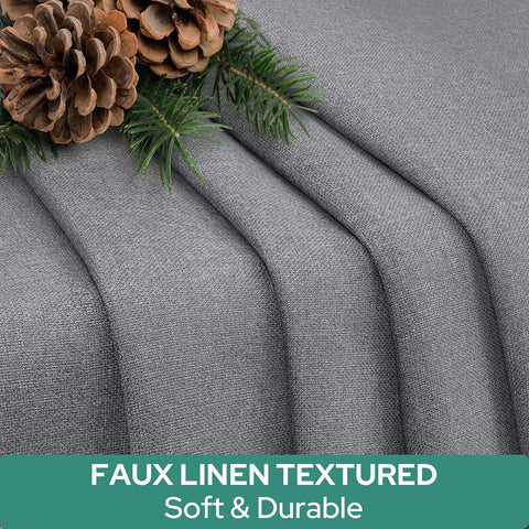 HOMEIDEAS 100% Blackout Linen Door Curtains for French Door 30x40 Inch