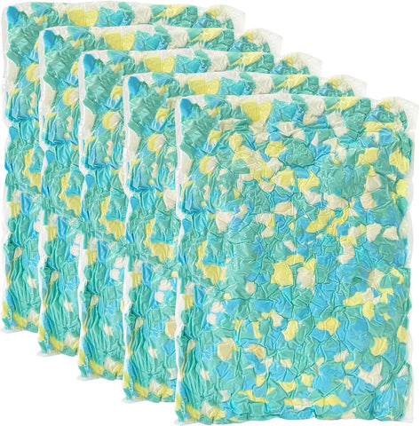 Bean Bag Filler, 25lbs Shredded Memory Foam Stuffing, Filling & Refill for Bean Bag Chairs, Couch Cushions, Punching Bags, Pillows, Sofas, Dog Beds, Multi Color & Shape(Pack of 5)