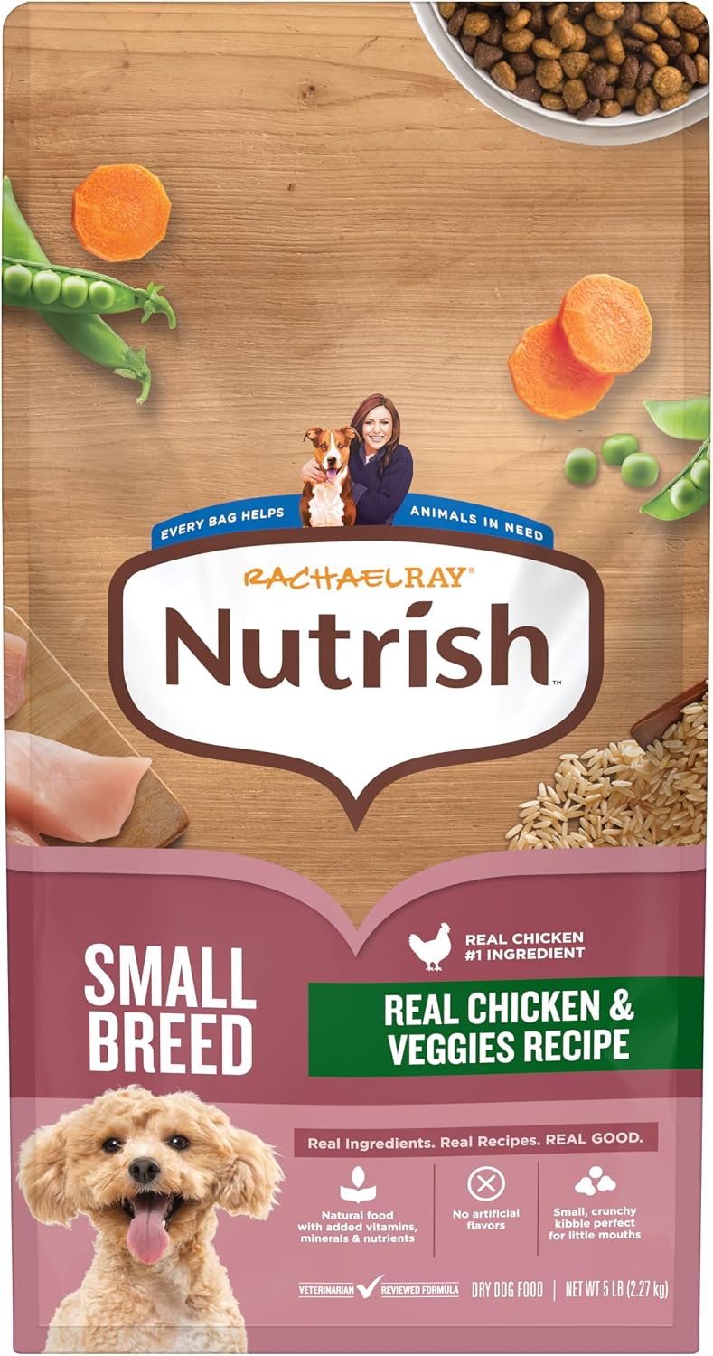 Nutrish Small Breed Dry Dog Food with Chicken, 5 lb. Bag (Rachael Ray)
