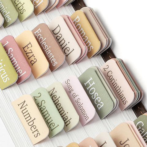 Mr. Pen- Bible Tabs, 75 Boho Theme Laminated Tabs for Women and Men