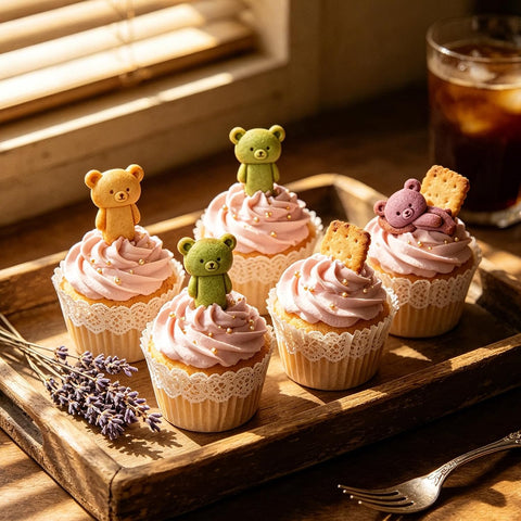 2Pcs Silicone Cute Bear Molds, 11-Cavity Teddy Bear Chocolate Molds for Candy, Jello, Ice Cube, Cookie, Dessert, Cake Decoration