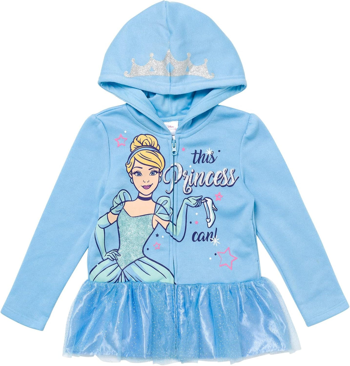 Disney Girls' Zip-Up Hooded Sweatshirt for Baby & Kids