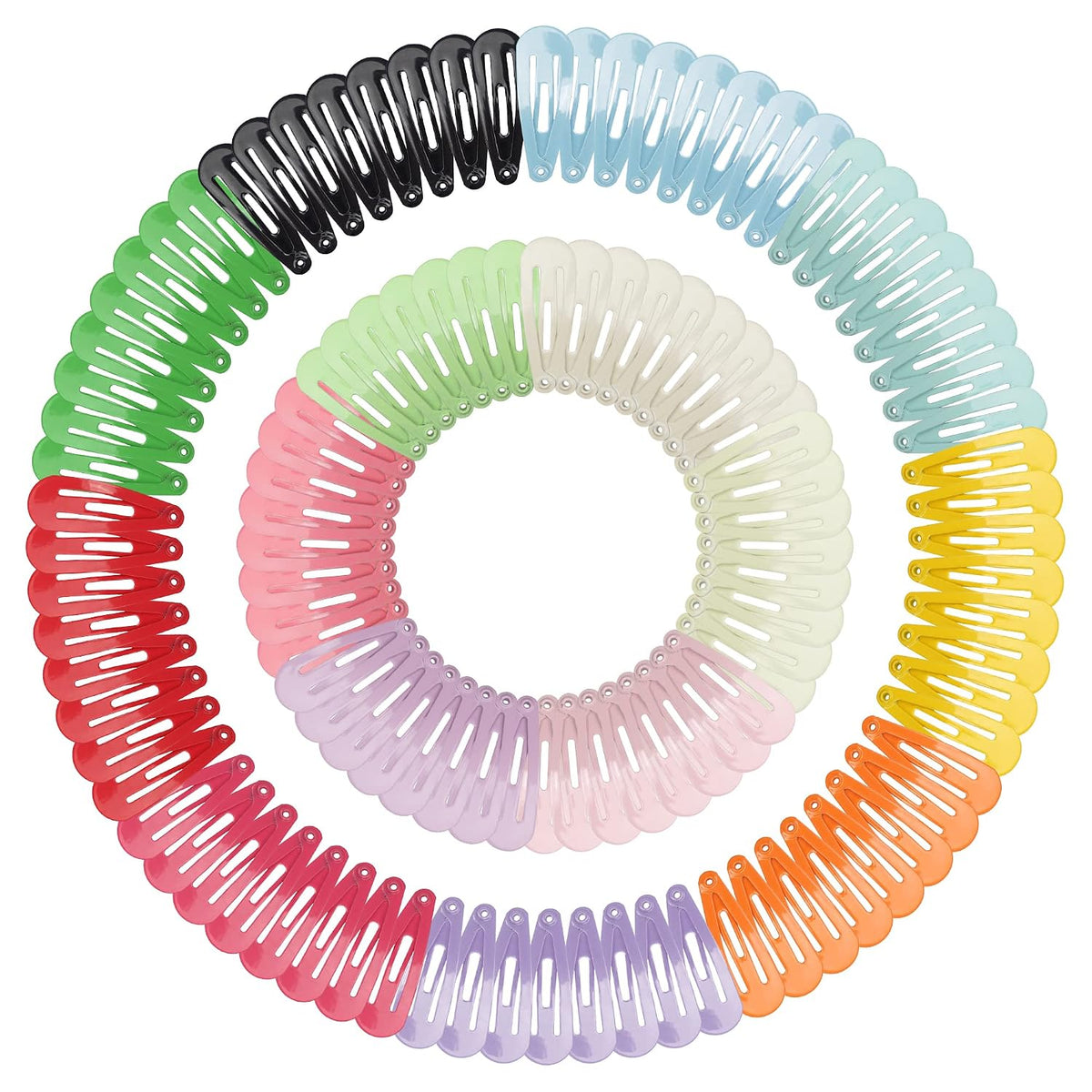 1Inch Snap Hair Clips 120Pcs Small Clips for Little Girls Infant Baby