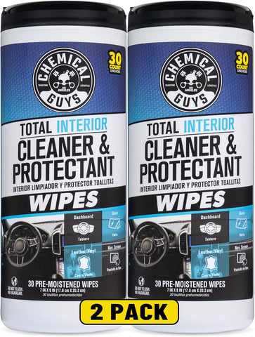 Chemical Guys, Total Interior Cleaner & Protectant Canister Wipes, 60 Count