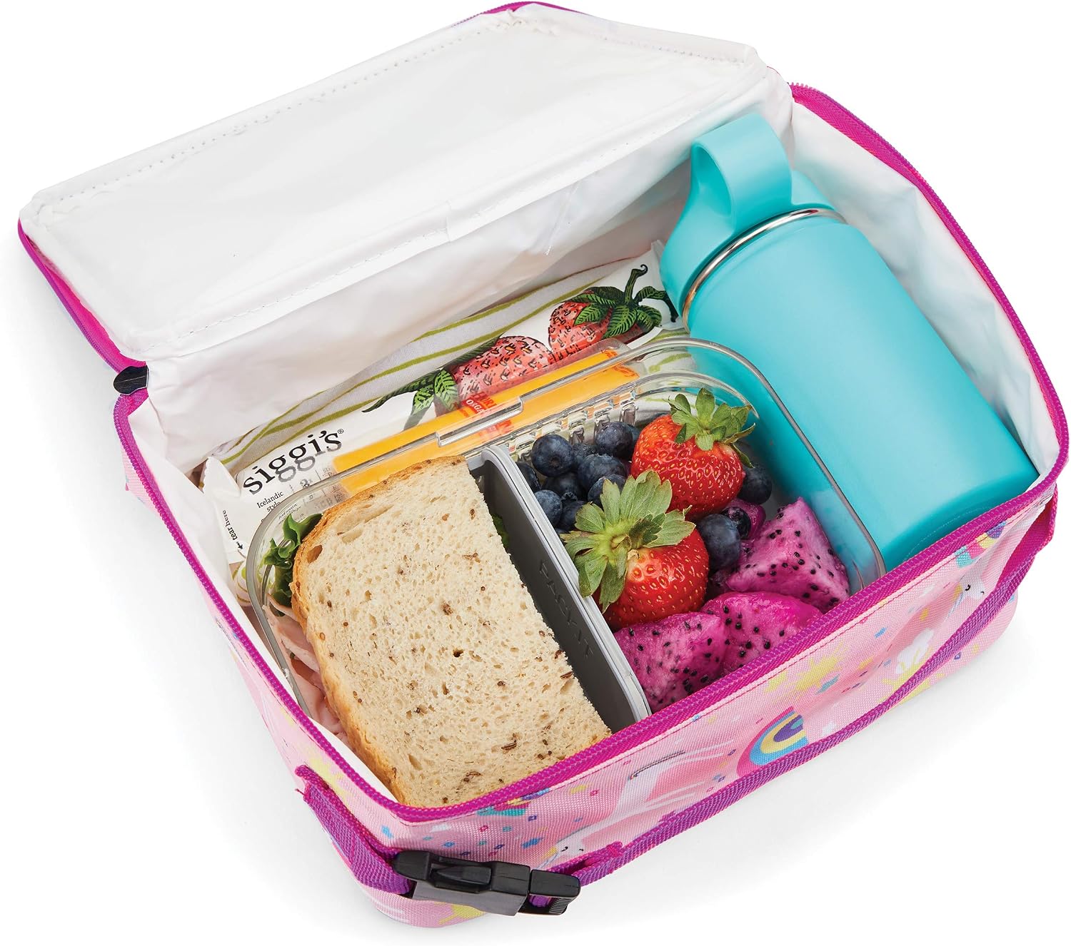 PackIt Freezable Classic Lunch Box, Unicorn Sky Pink