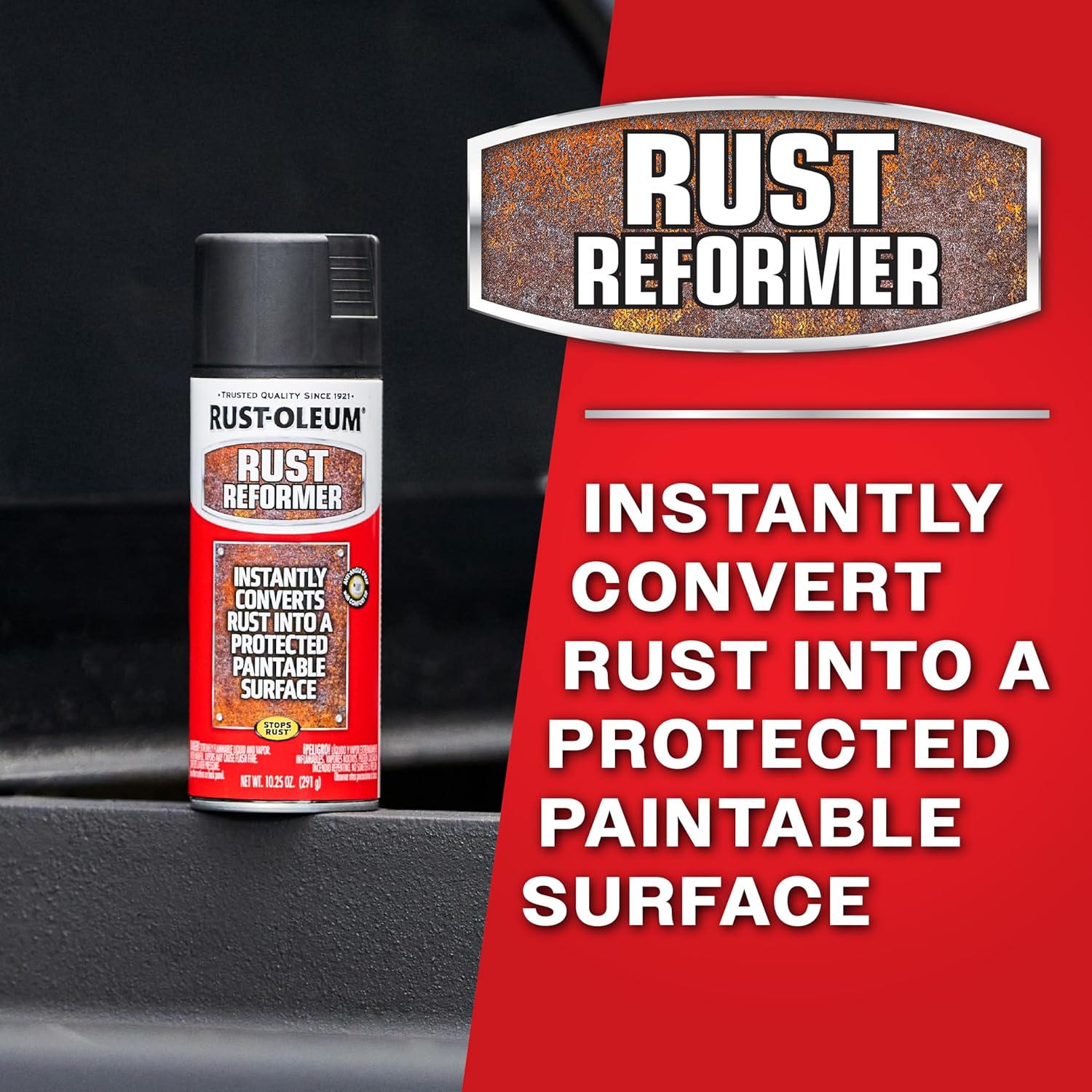 Rust-Oleum Stops Rust Reformer Black Spray Paint for Painted and Bare Metal