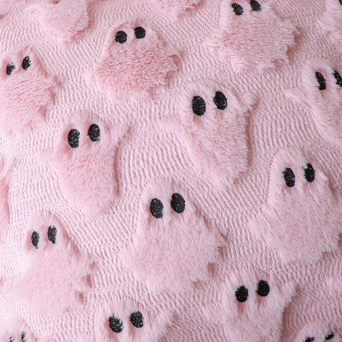 Halloween Pillow Covers 16x16 Set of 2 Pink Ghost Farmhouse Home Decor