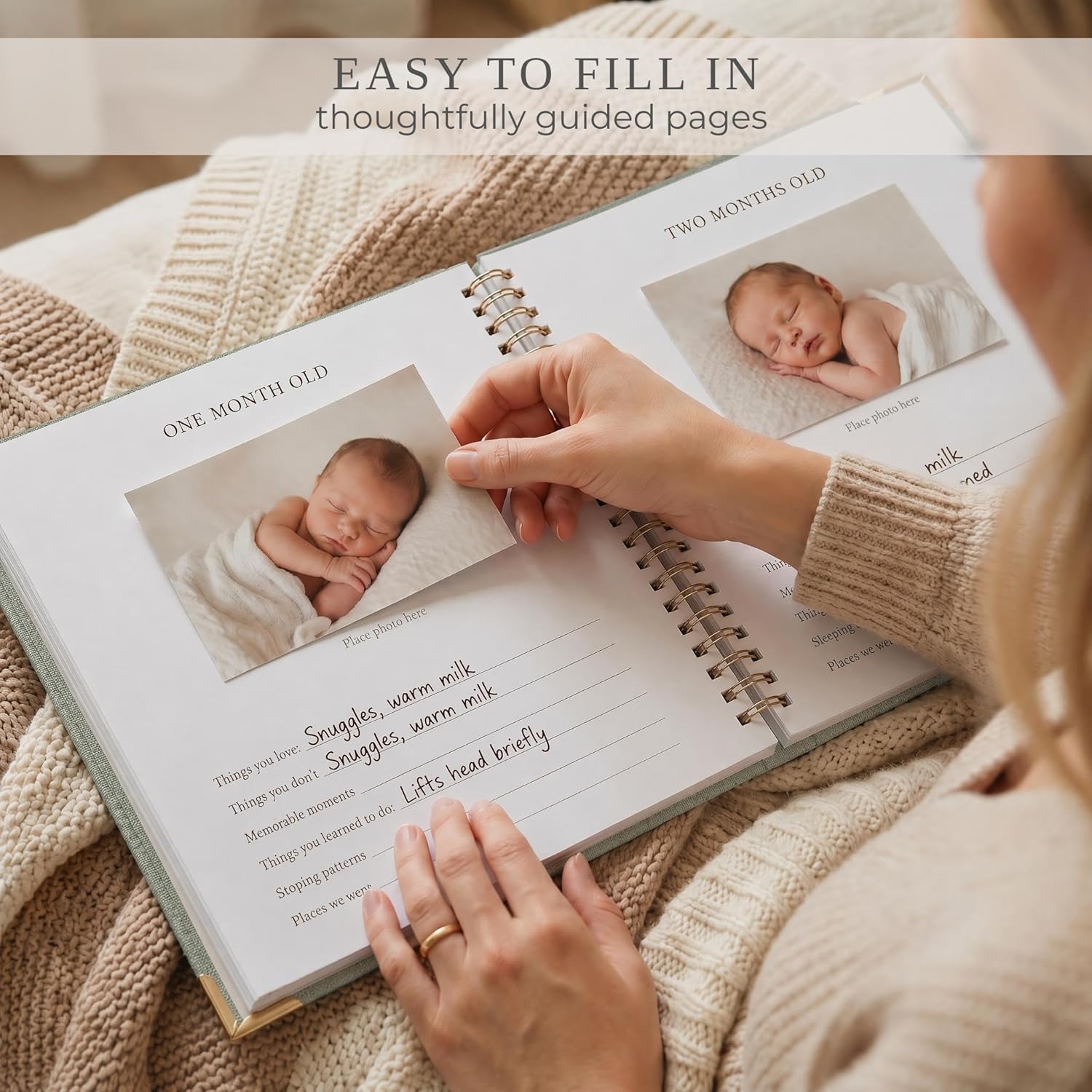 Keepsake Baby Memory Book for Boys and Girls - Timeless First 5 Year Book