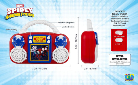 Spidey and His Amazing Friends Toy Music Player, Toddler Toy for Ages 3+