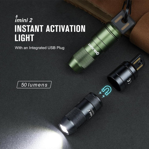 OLIGHT IMINI 2 Rechargeable EDC Keychain Mini Flashlight Black