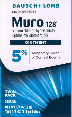 Bausch & Lomb Muro 128 Ointment 5% 2-Pack 7 g (Pack of 2)