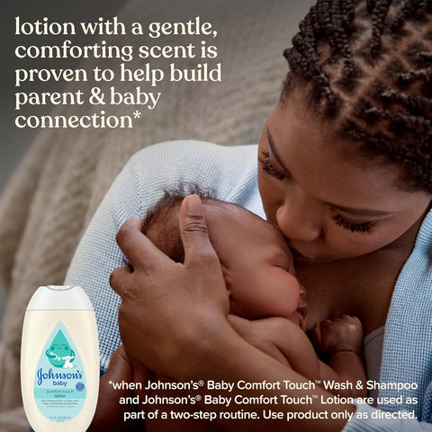 Johnson's Baby Comfort Touch Newborn Baby Face & Body Lotion, 13.6 fl oz
