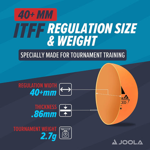 JOOLA Training 3 Star Table Tennis Balls - 40+mm Regulation Bulk Ping Pong Balls for Competition and Recreational Play - Fun as a Cat Toy - Indoor and Outdoor Compatible