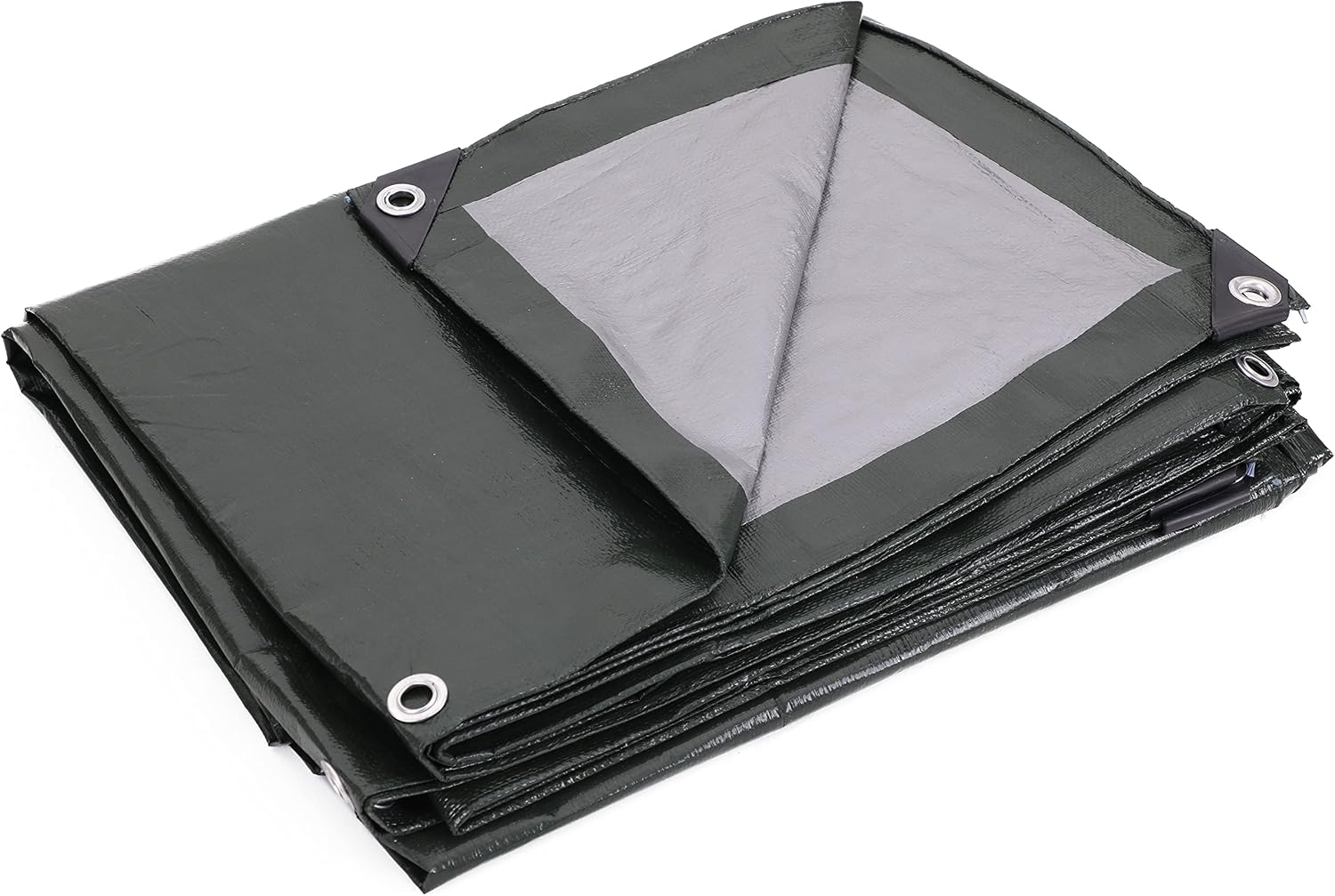 Kotap 12 x 22 Ft. Heavy-Duty Protection/Coverage Tarp, 8-mil, Reversible, Multi-Use, Waterproof, Green-Silver, (TGS-1222)