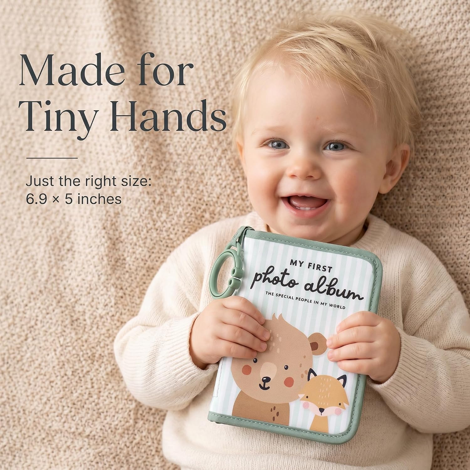 Beautiful Soft Baby Photo Album for Newborns - My First Family Photo Book
