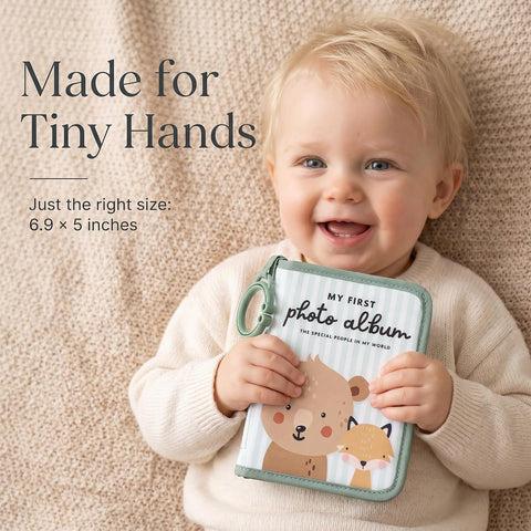 Beautiful Soft Baby Photo Album for Newborns - My First Family Photo Book