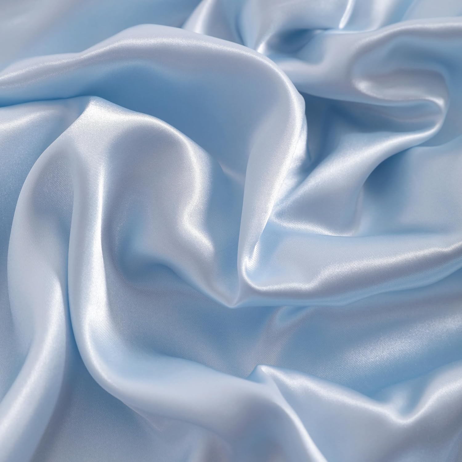 NTBAY Standard Satin Pillowcases, Set of 2, Aqua