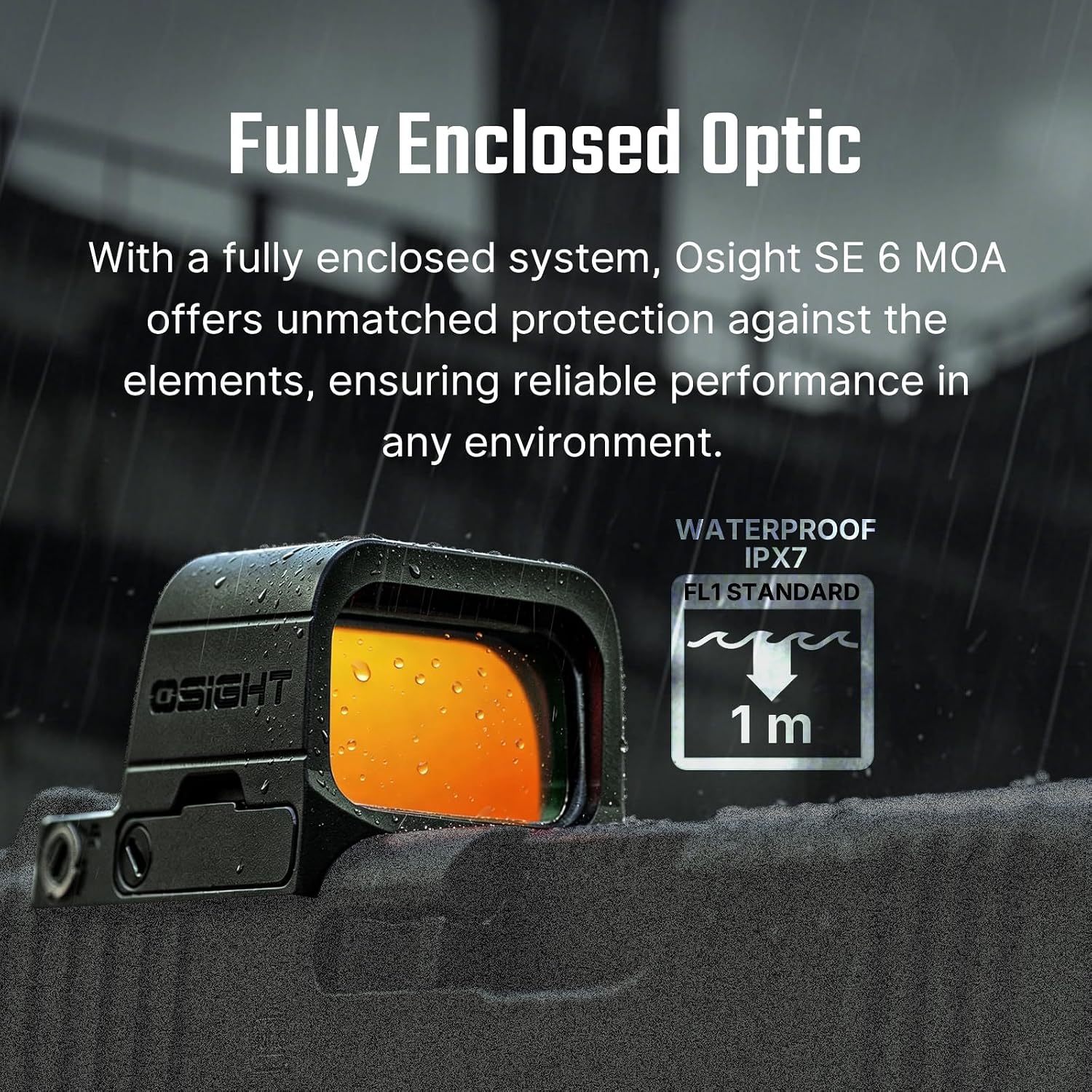 OSIGHT SE Enclosed Red/Green Dot, 2 & 32 MOA Multi-Reticle or 6 MOA Dot
