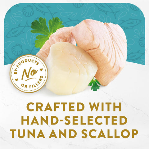 Purina Fancy Feast Appetizers, Tuna with Scallop Topper, 1.1 oz, 10-Pack